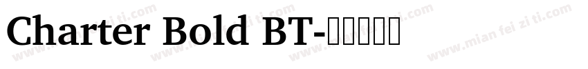 Charter Bold BT字体转换